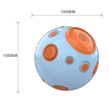 Pelota Multifuncional y con Sonido para Perros Color Celeste
