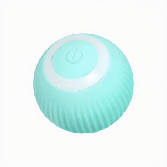 Pelota Inteligente, Giratoria e Interactiva para Gatos Color Celeste