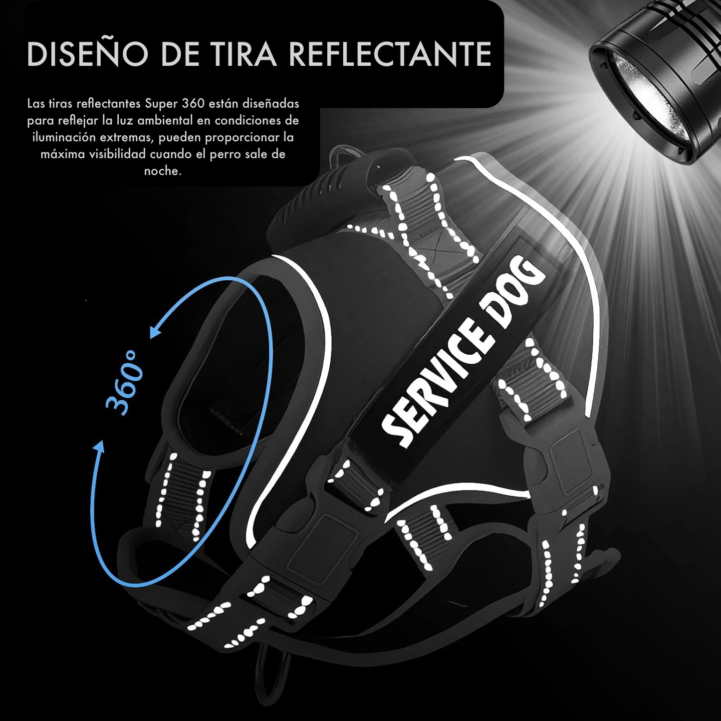 Pechera Reflectante con Asa y Collar para Perro - Color Fucsia, Talla L