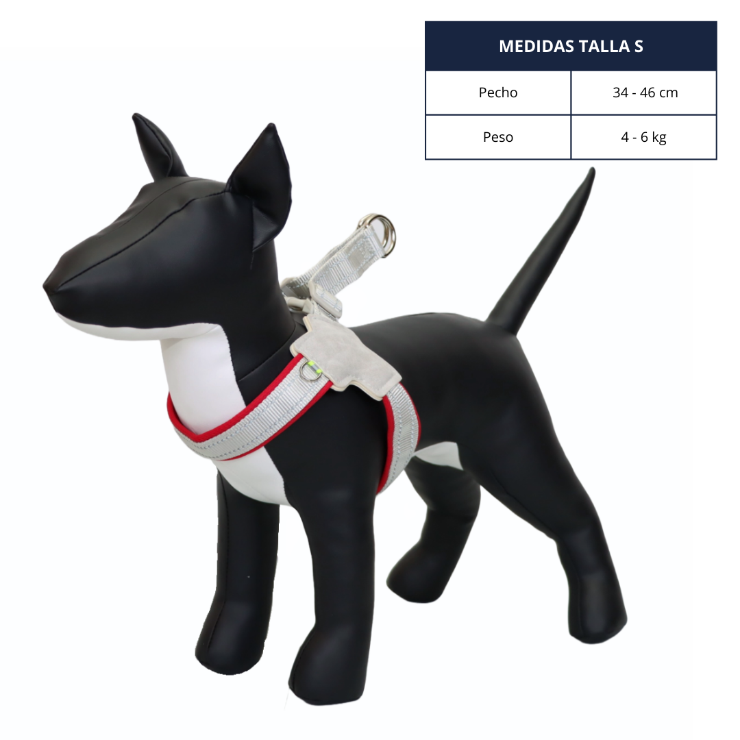ARNÉS PARA PERRO EN FORMA DE Y - COLOR ROJO, TALLA S