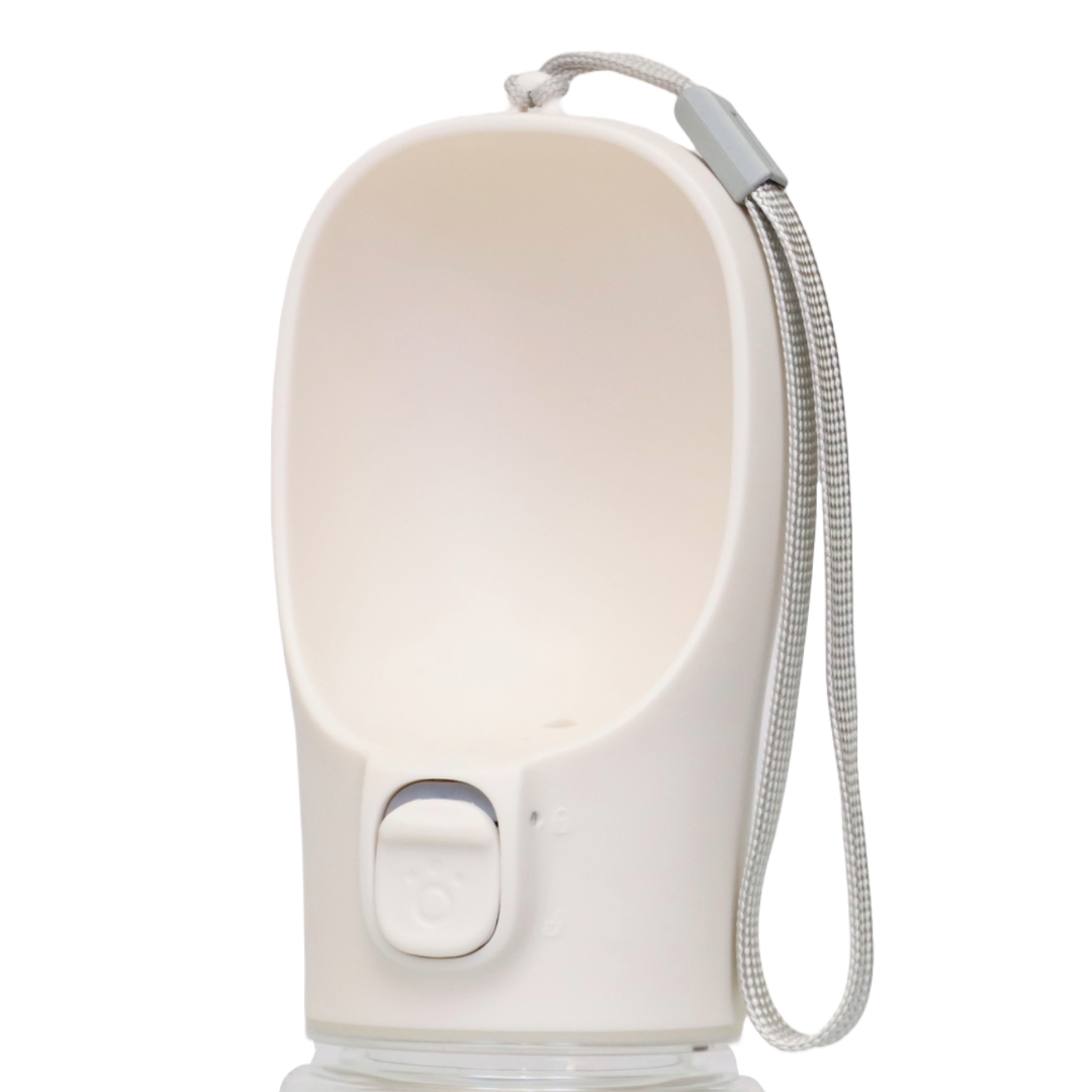 BOTELLA DE AGUA DE 250 ML CON RECIPIENTE DE COMIDA PARA PERROS