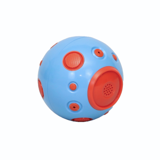 PELOTA MULTIFUNCIONAL Y CON SONIDO PARA PERROS COLOR AZUL