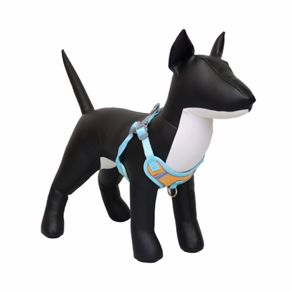 Arnés Reflectante para Perro Color Naranja/Celeste Talla XL