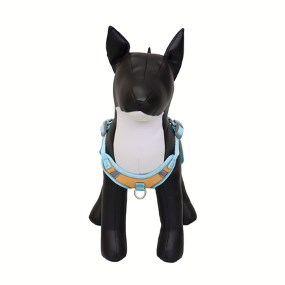 Arnés Reflectante para Perro Color Naranja/Celeste Talla L