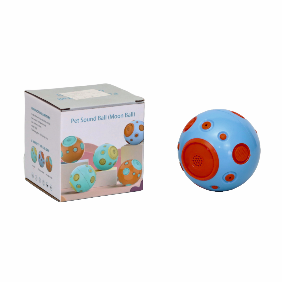 PELOTA MULTIFUNCIONAL Y CON SONIDO PARA PERROS COLOR AZUL