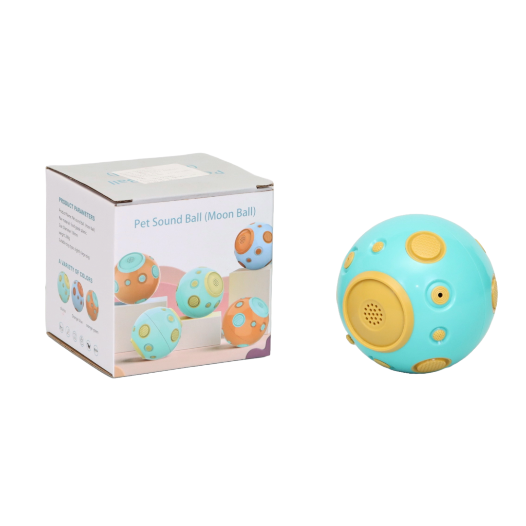 PELOTA MULTIFUNCIONAL Y CON SONIDO PARA PERROS COLOR CELESTE