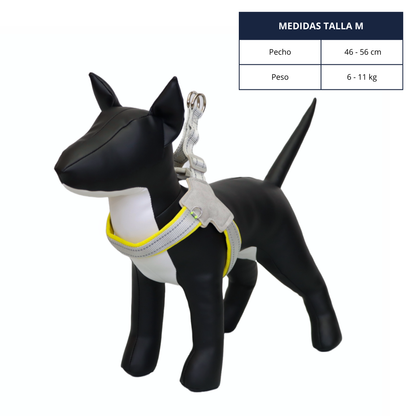 ARNÉS PARA PERRO EN FORMA DE Y - COLOR AMARILLO, TALLA M