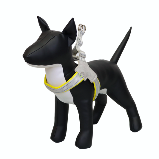 ARNÉS PARA PERRO EN FORMA DE Y - COLOR AMARILLO, TALLA M
