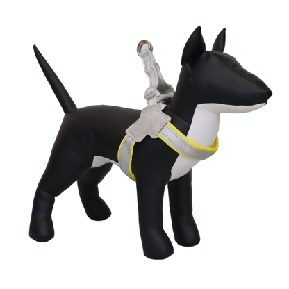 ARNÉS PARA PERRO EN FORMA DE Y - COLOR AMARILLO, TALLA M