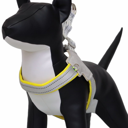ARNÉS PARA PERRO EN FORMA DE Y - COLOR AMARILLO, TALLA M