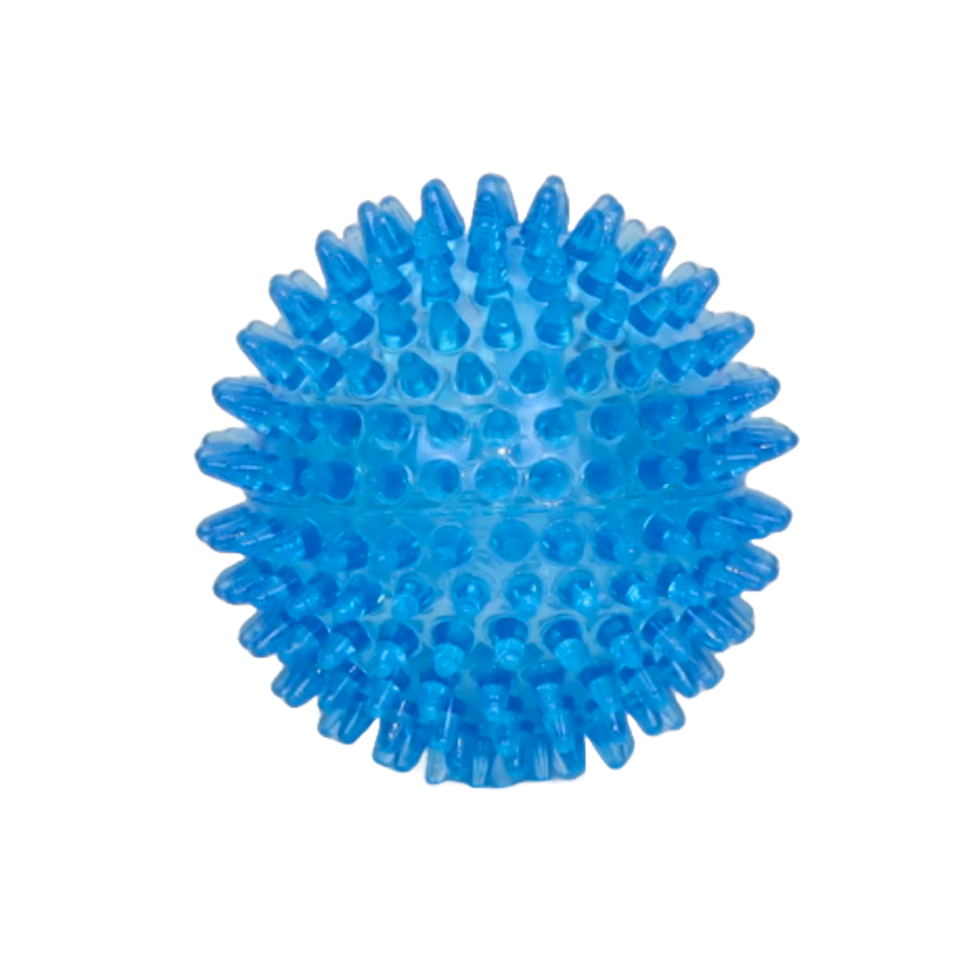 PACK DE 3 PELOTAS DE ESPINAS DE JUGUETE COLOR AZUL