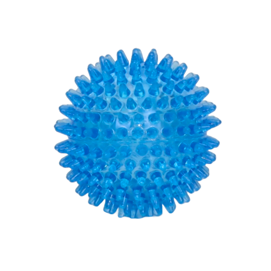 PACK DE 3 PELOTAS DE ESPINAS DE JUGUETE COLOR AZUL