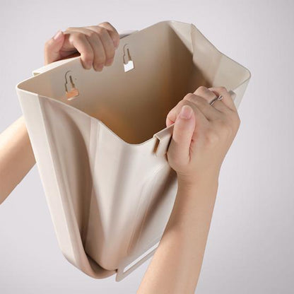 TACHO DE BASURA PLEGABLE PARA COCINA COLOR BEIGE