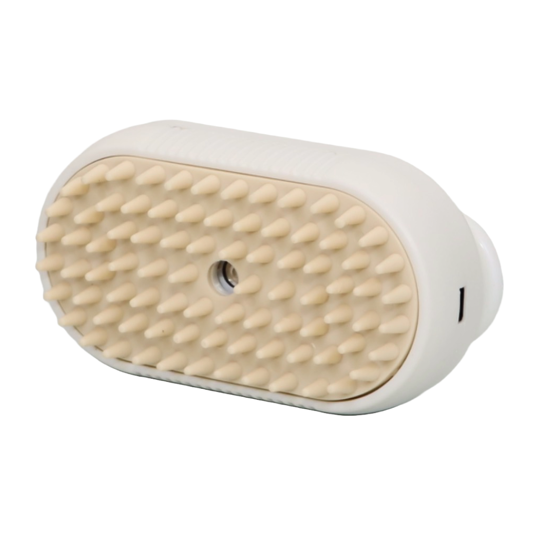 CEPILLO DE VAPOR PARA MASCOTAS RECARGABLE POR USB COLOR BLANCO