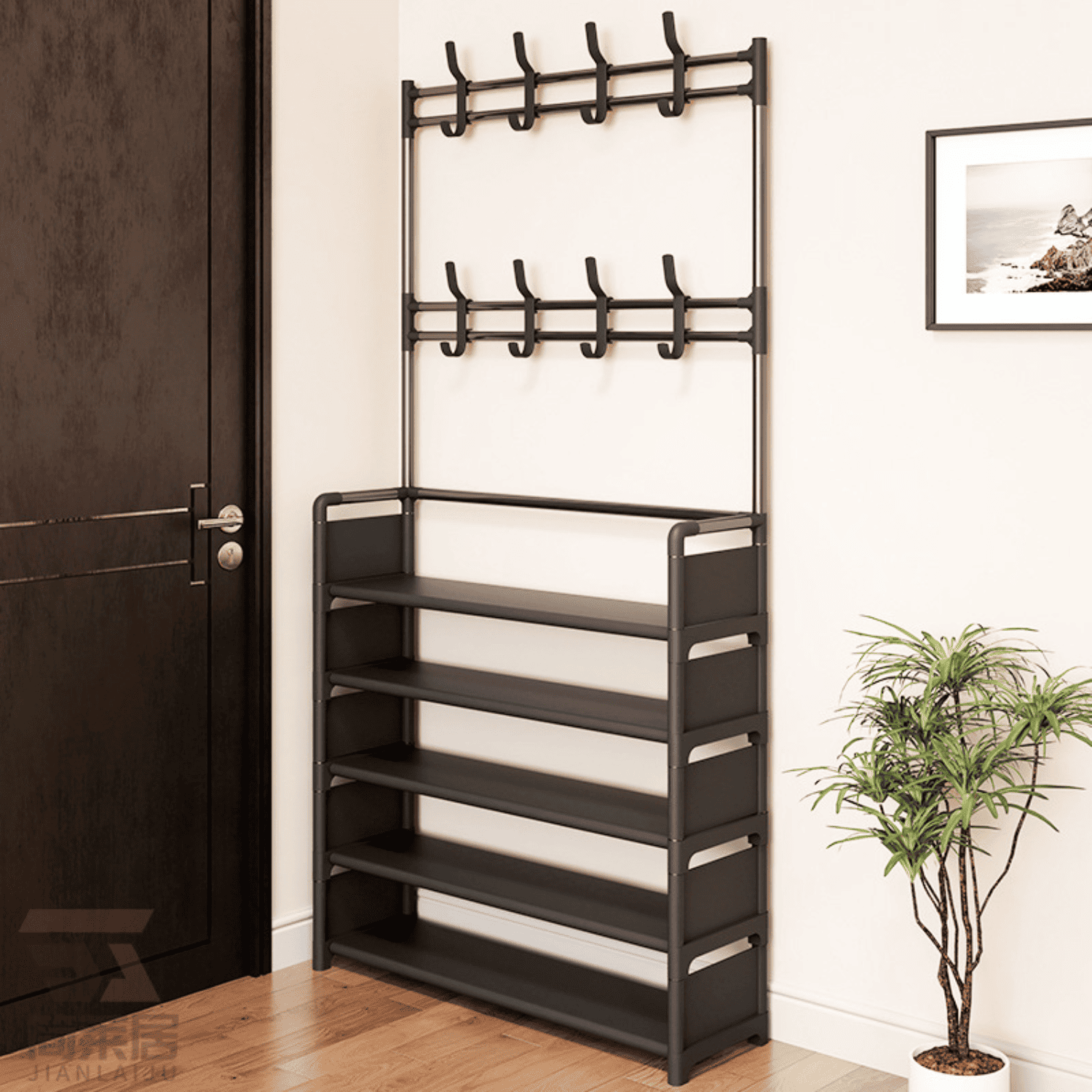 Zapatera Organizador 5 Niveles 60 CM Negro