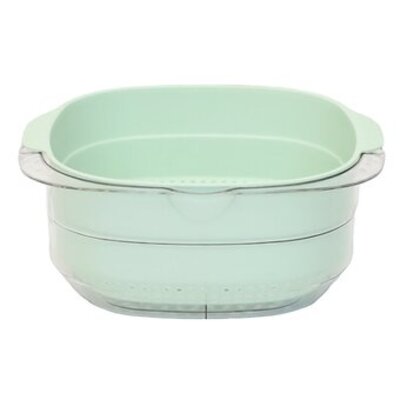 Colador Multiusos De Dos Piezas Para Diversos Tipos De Alimentos Color Verde Agua