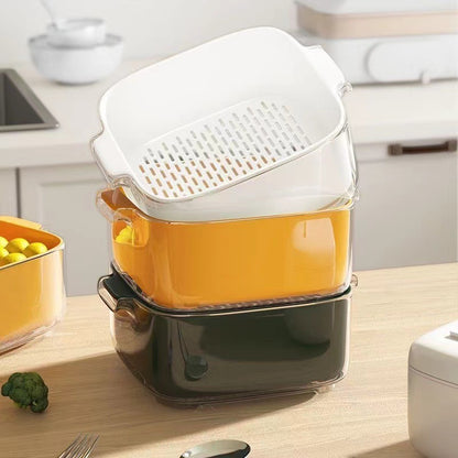 Colador Multiusos De Dos Piezas Para Diversos Tipos De Alimentos Color Verde Agua