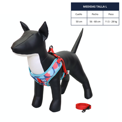Arnés y Correa para Perro - Diseño de Figuras, Talla L