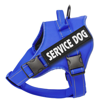 Arnés de Servicio Extra Doble para Perro - Color Azul Talla M