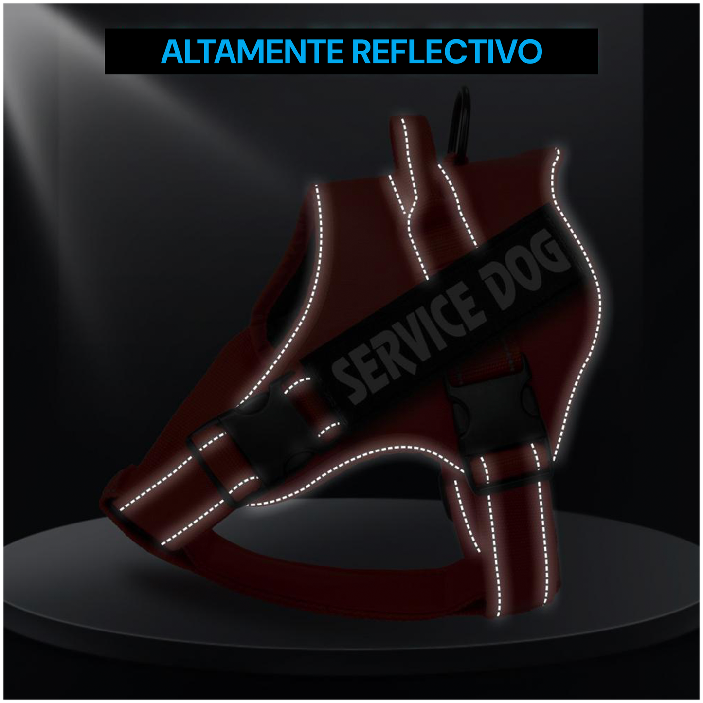 Arnés de Servicio Extra Doble para Perro - Color Rojo Talla M