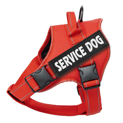 Arnés de Servicio Extra Doble para Perro - Color Rojo Talla M
