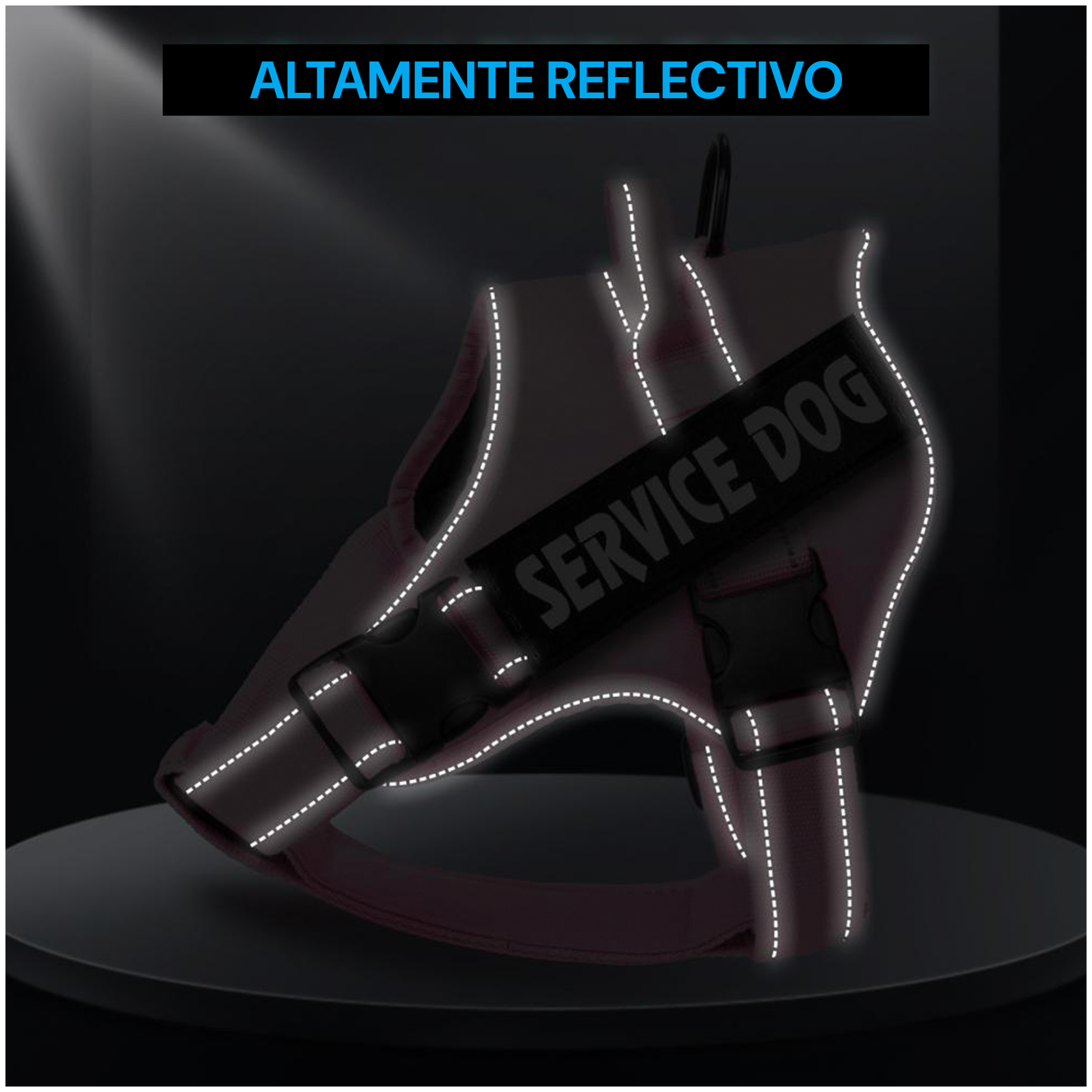 Arnés de Servicio Extra Doble para Perro - Color Rosado, Talla XL