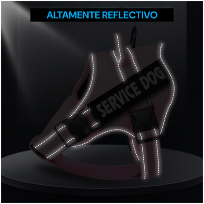 Arnés de Servicio Extra Doble para Perro - Color Rosado, Talla XL