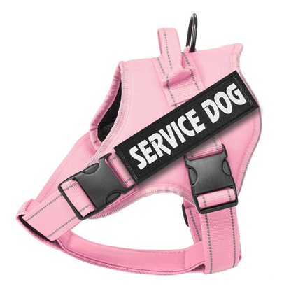 Arnés de Servicio Extra Doble para Perro - Color Rosado, Talla XL