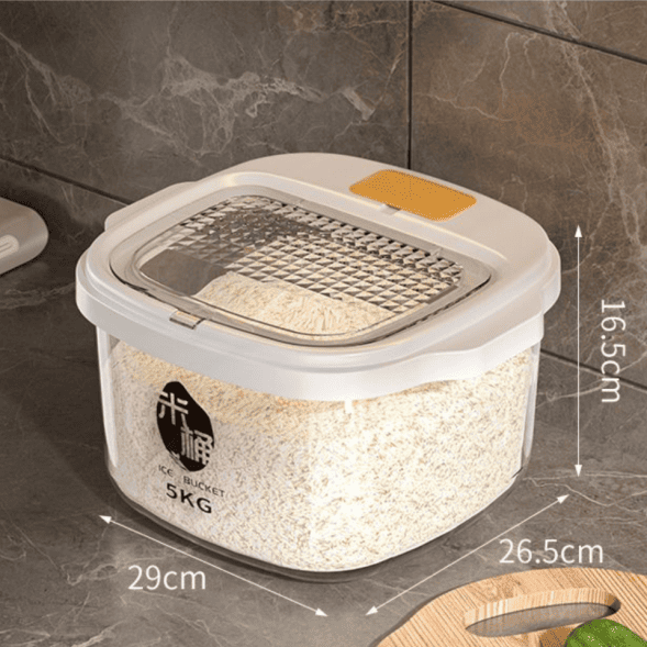 Contenedor Hermético de 5 Kilos a Prueba de Humedad Color Blanco