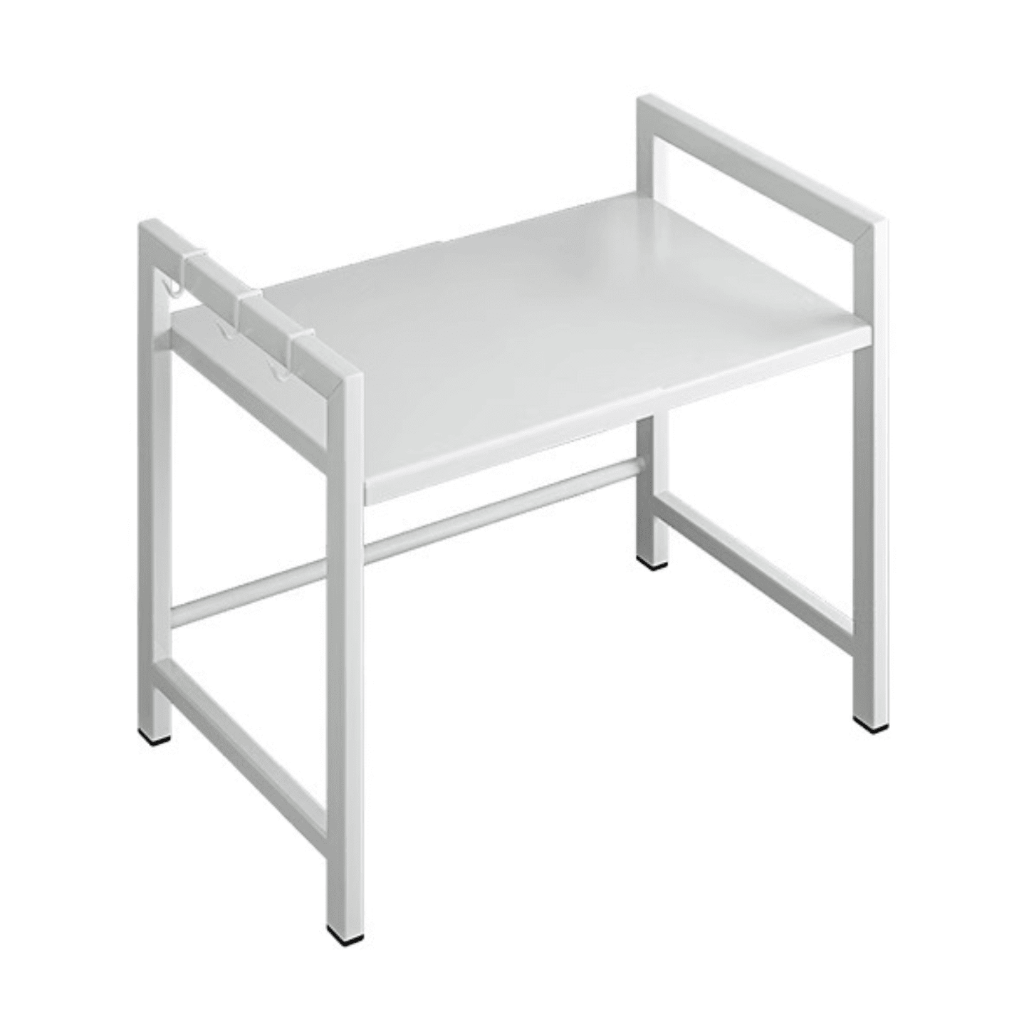 Mueble para Microondas Plegable Adaptable al Tamaño con Colgadores Blanco