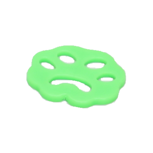 SET DE 4 REMOVEDORES DE PELO DE MASCOTAS CON FORMA DE HUELLA COLOR VERDE