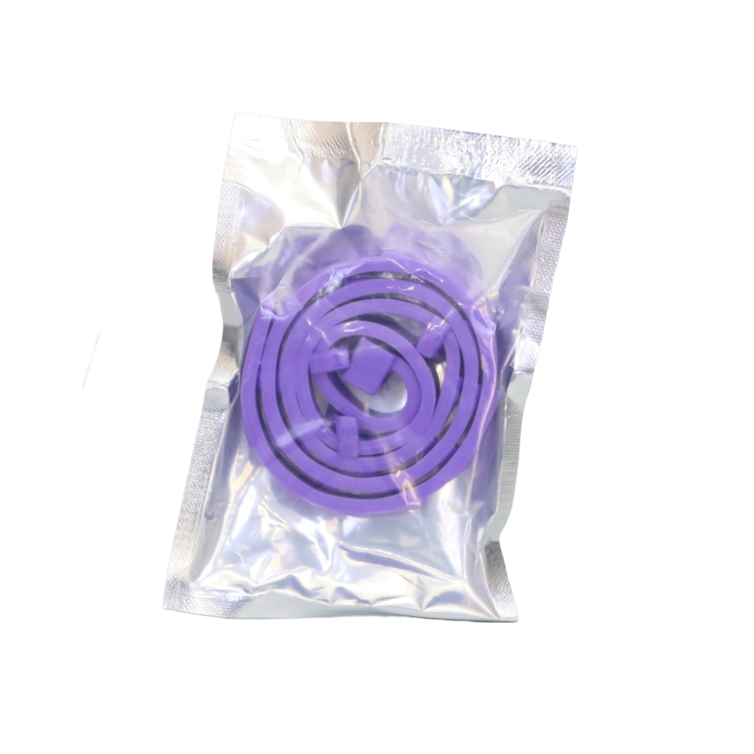 COLLAR ANTIPULGAS PARA PERRO GRANDE EN BOLSA COLOR MORADO