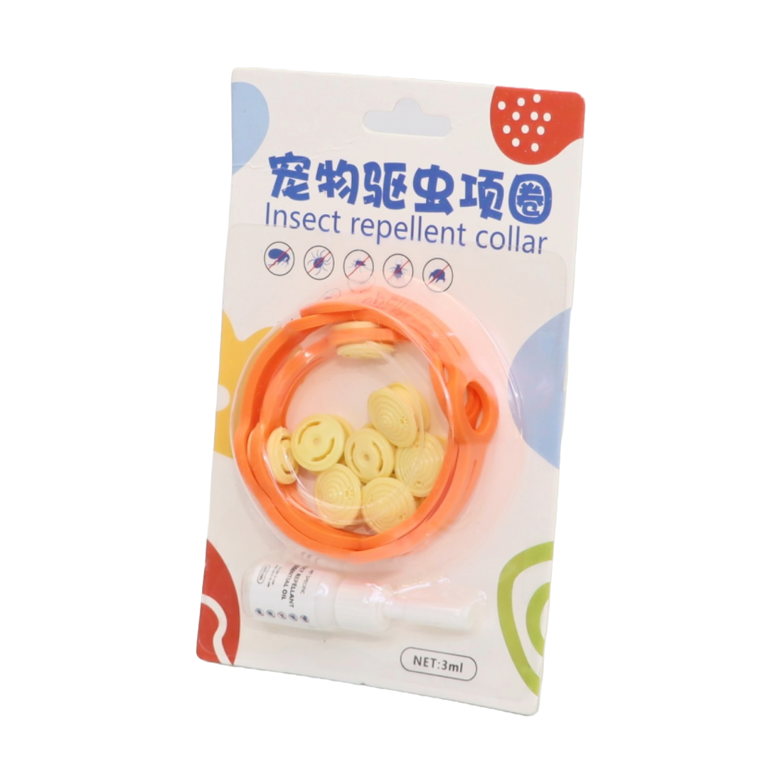 COLLAR REPELENTE DE INSECTOS PARA MASCOTAS COLOR NARANJA