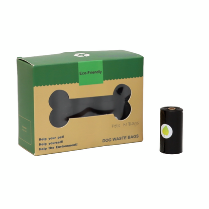 PAQUETE DE 20 ROLLOS DE BOLSAS BIODEGRADABLES PARA DESECHOS COLOR NEGRO