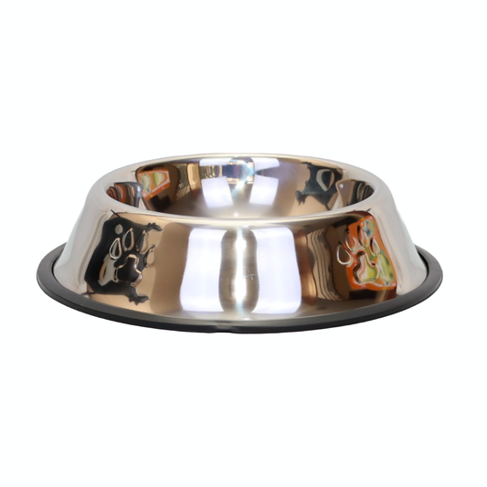 PLATO DE ALUMINIO ANTIDESLIZANTE PARA MASCOTA DE 22 CM