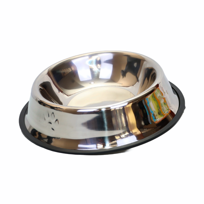 PLATO DE ALUMINIO ANTIDESLIZANTE PARA MASCOTA DE 26 CM