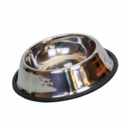 PLATO DE ALUMINIO ANTIDESLIZANTE PARA MASCOTA DE 22 CM