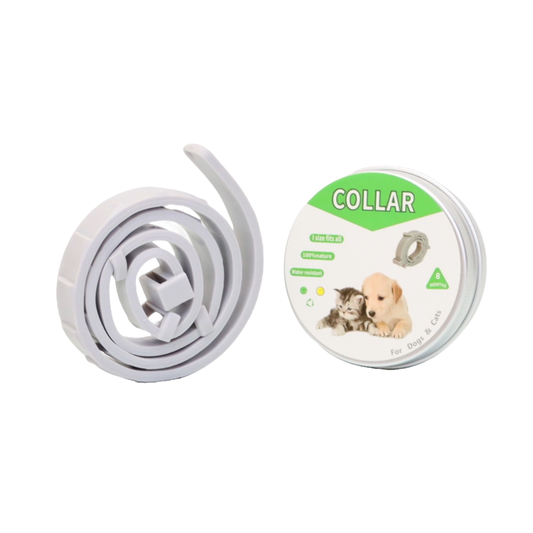 COLLAR ANTIPULGAS PARA PERRO PEQUEÑO EN LATA COLOR GRIS