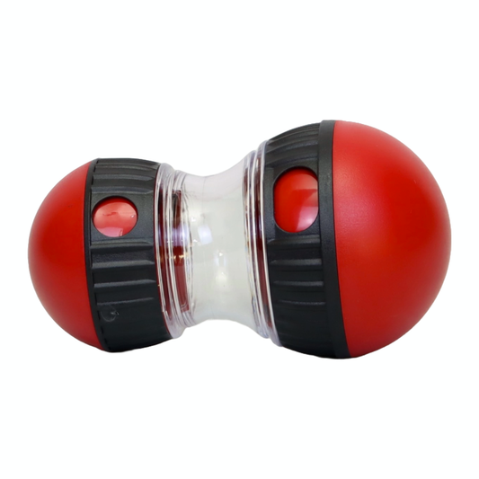 JUGUETE INTERACTIVO Y DISPENSADOR DE PREMIOS PARA PERROS COLOR ROJO