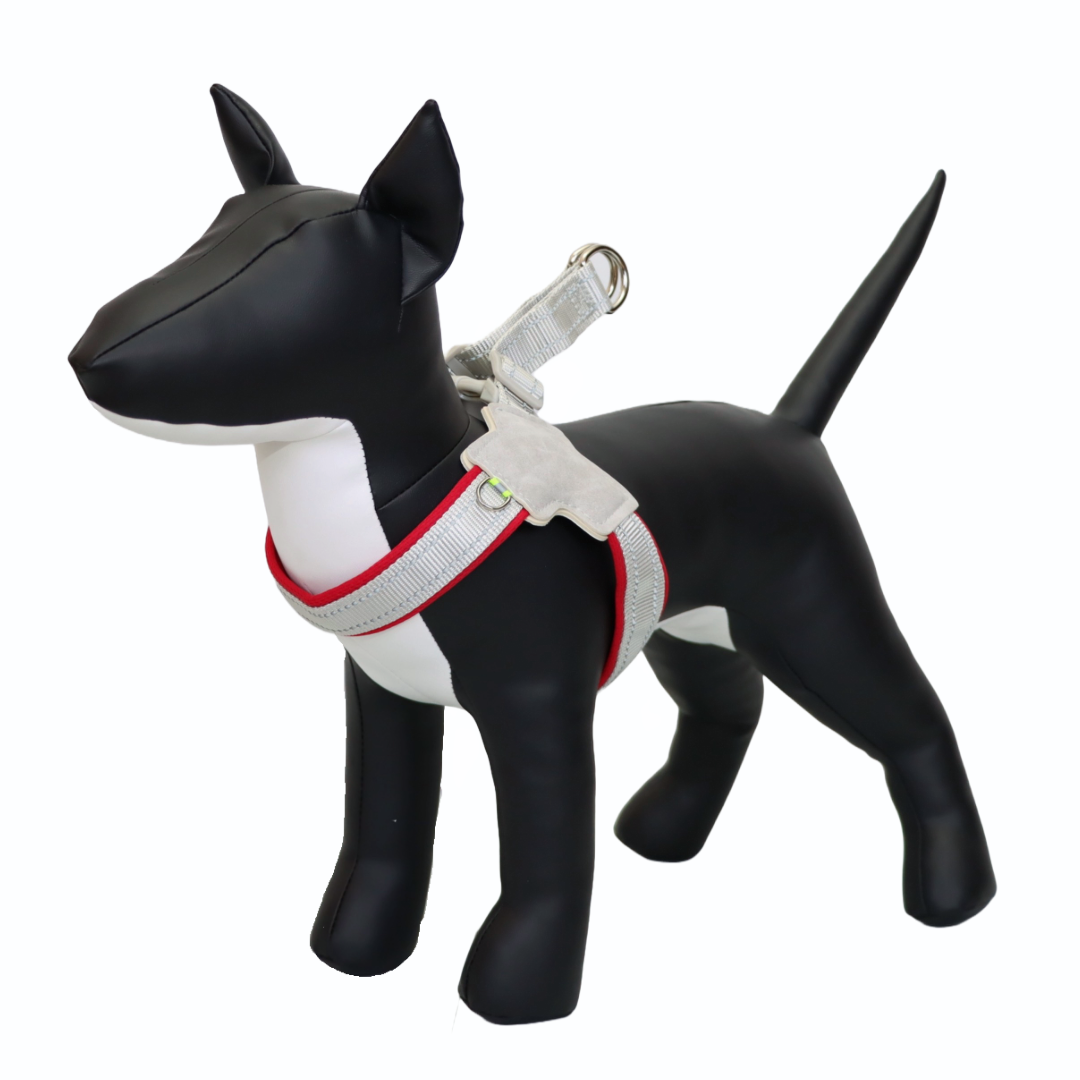 ARNÉS PARA PERRO EN FORMA DE Y - COLOR ROJO, TALLA S