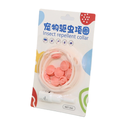 COLLAR REPELENTE DE INSECTOS PARA MASCOTAS COLOR ROSADO