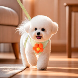 Arnés con Decoración de Flor para Perro/Gato