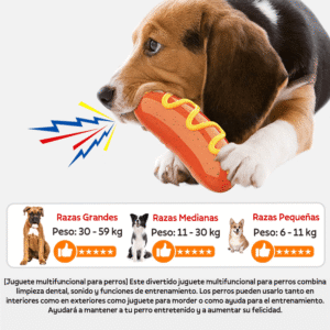 Juguete Mordedor con Forma de Salchicha para Perro