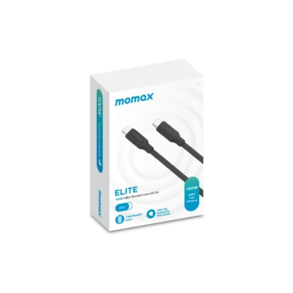 Cable USB-C a USB-C Momax Elite 100W PD 2 m Blanco