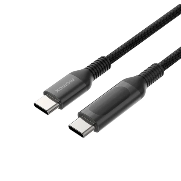 Cable USB-C a USB-C Momax Elite Link 100W PD 1.2 m con Pantalla LED