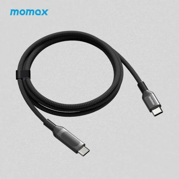 Cable USB-C a USB-C Momax Elite Link 100W PD 1.2 m con Pantalla LED