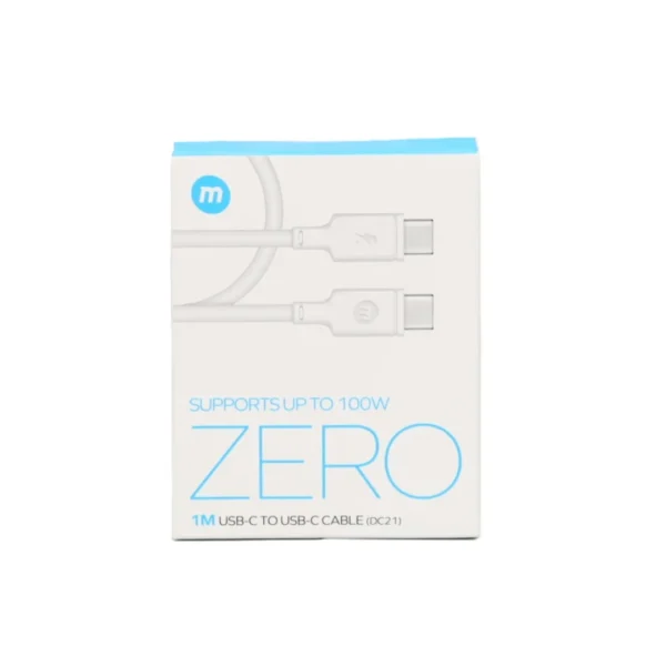 Cable USB-C a USB-C Momax Zero Series 100W PD 1 m Blanco