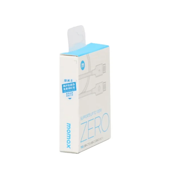 Cable USB-C a USB-C Momax Zero Series 100W PD 1 m Blanco
