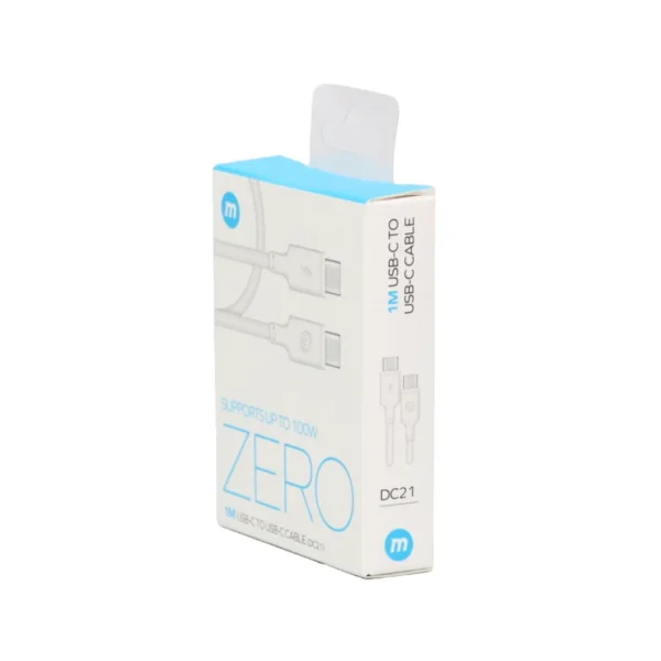 Cable USB-C a USB-C Momax Zero Series 100W PD 1 m Blanco