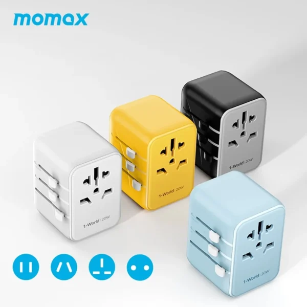 Cargador Adaptador Universal de Viaje Momax 20W PD USB-C